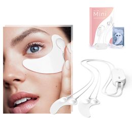 Steamer EMS Microcurrent RF Massage Eye Mask Electric Patch Reduce Wrinkles Puffiness Dark Circles Bags Massager Device 230607