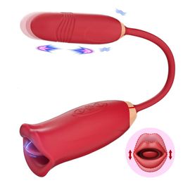 Tongue Licking Sucking Vibrator for Women Nipple Clit Stimulator Vibrating Egg Dildo Vibrators Clitoris Sucker Sex Toy