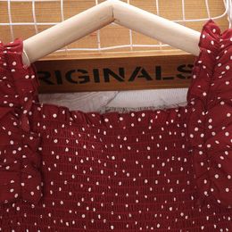 Girl's Dresses Girls Casual Printings New Fashion Sleeve Round Dot Clothes Summer Stylish Girl Dress for to Child