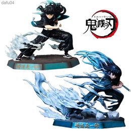 18CM Demon Slayer Anime Figure Tokitou Muichirou PVC Action Figure Kamado Tanjirou Figurine Model Toy Collection Doll Gifts L230522