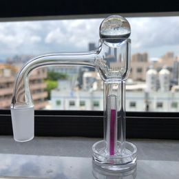 Smoke Full Weld Bevelled Edge Terp Slurper Quartz Banger Nails With Glass Beads And Quartz Pillar