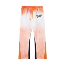 designer mens pants women pants fashion graffiti letter printing pure cotton long elastic waist versatile men casual pants tie dyed painted spring women pants