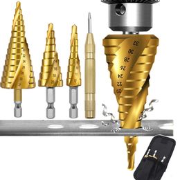 Drill Bits HSS Drill Bit 4-12 4-20 4-32 Drilling Power Tools Metal High Speed Wood Hole Cutter Cone Drill Bits 230606