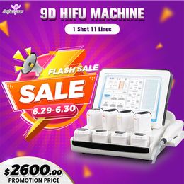 9D HIFU Reduce Cellulite Machine Face Lift Home Use Device with 9D Or 8 Cartridges Beauty Equipment