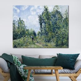 Impressionism Camille Pissarro Painting Handmade Canvas Art Wanderer Near The Wood Landscapes Wall Decor Modern