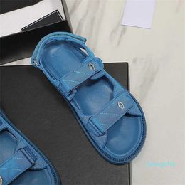 leather fashion Sandal Flats Shoes Women Leisure Designer slide Outdoor Slipper Women Flat Comfort Sand Beach Sandals