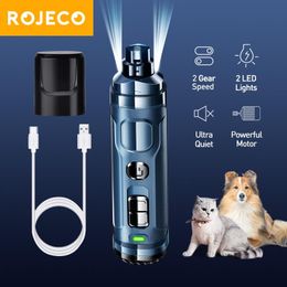 Clippers ROJECO N30 Rechargeable Dog Nail Grinder Electric Pet Nail Clipper For Dogs Automatic Cat Claws Cutter Dog Nail Clippers Trimmer