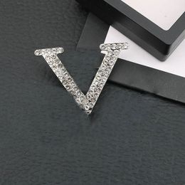 20 Style Brand Desinger Brooch Crystal Rhinestone Pearl Letter Brooches Decoration Accessories Jewelry Woman