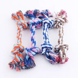 Pet Toy Cotton Braided Bone Rope Double knot cotton rope trumpet Chew Knot for Dog