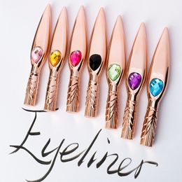 Waterproof non-Smudging Eyeliner Sweat-proof gold diamond liquid Eye liner pen accept Customised logo