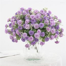 Decorative Flowers Artificial Silk Flower Small Lilac Bouquet Wedding Decoration Home Party Window Garden 1pc