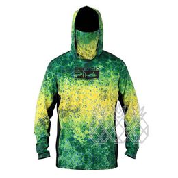 Other Sporting Goods Pelagic Fishing Hoodie Shirts With Mask Men Long Sleeve Sweatshirt Uv Protection Quick Dry Clothing Tops Camisa De Pesca 230607