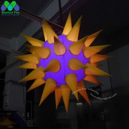 1.5m Led Lighting 16colors Changing Inflatable Star Balloons For Hanging Decoration For Night Club Or Stage Decorate