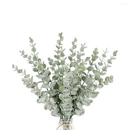 Decorative Flowers 36 Pieces Of Eucalyptus Stems Artificial Leaf True Grey Green Touch Branches