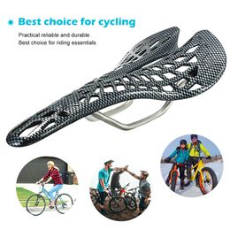 Bike Saddles Mountain Road Seat Saddle Carbon Fibre Racing Bike Riding Hollow Saddle Seats Bike Cycling Parts MTB Cycling Equipment 230606