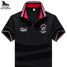 Mens Polos Polo Shirt mens Summer Short Sleeve Embroidered Breathable top men Business Casual M3XL 4XL 832 230607
