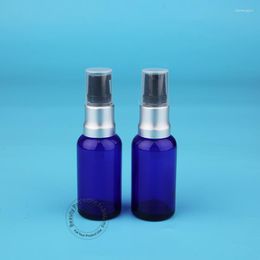 Storage Bottles 10pcs/Lot 30ml Glass Blue Empty Essential Oil Bottle Lotion Pump 1oz/ 30cc Refill Parfum Women Makeup Tools Container Pot