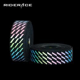 Bike Handlebars Components Road Handlebar Tapes P ochromic Bicycle Light Reflective Bar Tape With End Plug Soft Racing Wrap PU EVA Accessories 230607