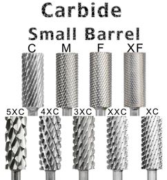 Nail Art Equipment NAILTOOLS 535 Small barrel Silver Tungsten steel Carbide nail drill bits milling cutter german accessories 230606