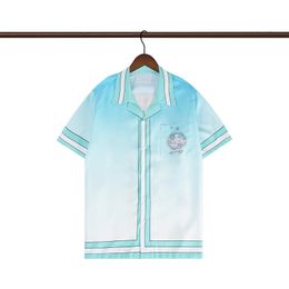 Summer Mens Shirts flower Fashion Designer Men Casual Short Sleeve Tops Hawaiian Beach single breasted Shirt Button Lapel Cardigan cotton blouse shirtss