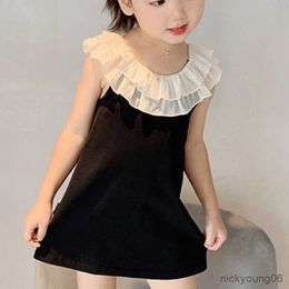 Girl's Dresses Girls Summer Dress Cute T-Shirt Charm Vestidos Princess Short New Doll Collar Casual Baby Kids Clothes R230607