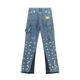 jeans masculino jeans jeans jeans designer retro high street jeans splashed tinta graffiti motage street use casual unissex tend jeans calças size s-xl