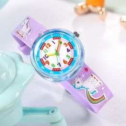 Children's watches Cartoon bee flower watch children fashion casual unicorn kids quartz watches for student boys girls clock girl watch 230606