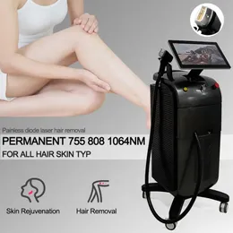 2024 New Vertical Platinum 808nm Diode Ice Laser Ititanium Machine for Permanent Dark Hair Removal Triple Wavelength 755 808 1064nm