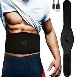 Core Abdominal Trainers EMS Vibration Slimming Belt Abdominal Muscle Stimulator Toner Body Waist Belly Exerciser USB Recharge Home Fitness Equipment 230606