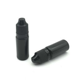 100pcs Black 5ml 10ml 15ml 30ml Empty PE Dropper Bottle Soft Plastic Bottles With Childproof Cap For Liquid Vial MJDK