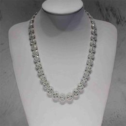 Kibo Design Iced Out 925 Sterling Silver Moissanite Baguette Tennis Chain Moissanite Tennis Necklace