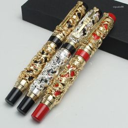 Jinhao The Latest Design Dragon And Phoenix Silver Grey Golden Rollerball Pen High Quality Selling Luxury Writing Gift Pens