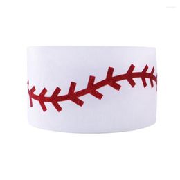 Hair Accessories 8Meter 3" Baseball Glitter Grosgrain Ribbon For Bows Diy Crafts Sports