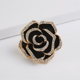 Brooches Fashion Camellia Flower Pins For Women Bijuteria Feminina Jewelery Broche Fleur Hijab Pin