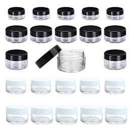 400Pcs Empty Plastic Cosmetic Makeup Jar Pots 2g/3g/5g/10g/15g/20g Sample Bottles Eyeshadow Cream Lip Balm Container Storage Box SGCI