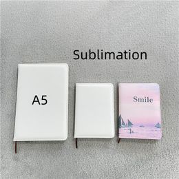 Sublimation Blank Notepads Journal Notebooks Personalised A5 Notebook With PU Leather Cover for School Offices DIY Gift