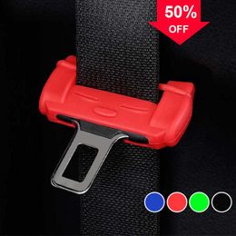 Car Universal Car Seat Belt Buckle Clip Silicone Protector Anti-collision Anti-Scratch Safebelt Cover Interior Safety Accessories