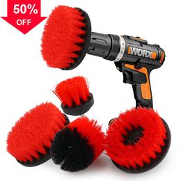 2/3.5/4/5'' Brush Attachment Set Power Scrubber Brush Car Polisher CAR Cleaning Kit with Extender car wash car polish