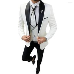 Men's Suits Wedding Men Tuxedo Groom Wear Slim Fit Terno Masculino Prom Blazer Costume Homme 3Pc Shawl Collar Jacket Pants Vest Outfit