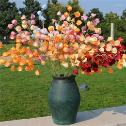 Decorative Flowers Nordic Artificial Wedding Home Decor Mini Lantern Fruit Arch Holiday Party Supplies Silk Fake Plants DIY Christmas Gifts