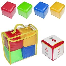 Novelty Games DIY Education Dice PVC Pocket Squares Cube Parent-Child Interaction Po Pocket Foam Stacking Blocks Kid Teaching Aid 230606