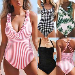 Maternity Swimwears Swimwear 2023 Female Women's Printing Maternity Swimwear Swimsuit Bikini Swimming Beachwear T230607