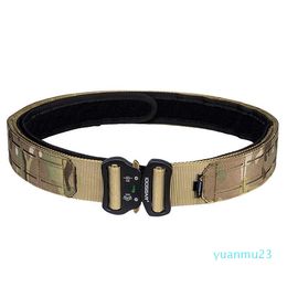 Waist Support CS Outdoor 2 Inch Tactical Belt Military Army Laser Cut Combat Inner Outer Multicam MOLLE Waistbelt