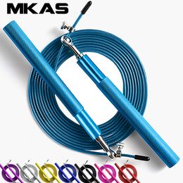 Jump Ropes Crossfit Speed Jump Rope 360° Swivel Ball Bearing Adjustable Steel Coated Skipping Rope Fitness Training Boxing Sports Exercises 230607