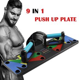 Push-Ups Stands 9 in 1 Push Up Rack Board Men Women Fitness Exercise Push-up Stand BodyBuilding Tool Training Workout Home GYM Fitness Equipment 230606