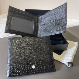 Mens Wallets Luxury Designers purse Fashion Short Wallet Leather Black German Style Women Purses Card Holders With Gift Box