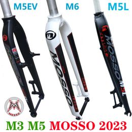 Bike Forks Mosso Fork M5L M6 M5 M5E M5EV M3 MTB Bike Fork Suitable for 26 27.5 29er Road Bicycle Fork v brake Front Forks Cone Gloss Matte 230606