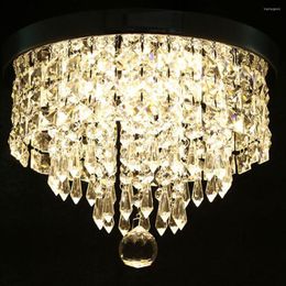 Ceiling Lights Brand Soft Lighting LED Light Crystal Lamp Mount Home Room Office Kitchen Fixture Round Shape Decoratio