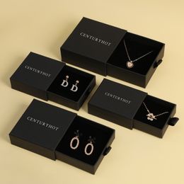 Jewellery Boxes 50-500pcs Custom High-end Jewellery Packaging Box Drawer Box Bracelet Pendant Ring Box Small Jewellery Box With Wholesale 230606