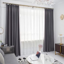 Curtain Modern Blackout Curtains For Living Room Window Treatment Bedroom Cloth Drapes Blinds Finished Home Decor Panels